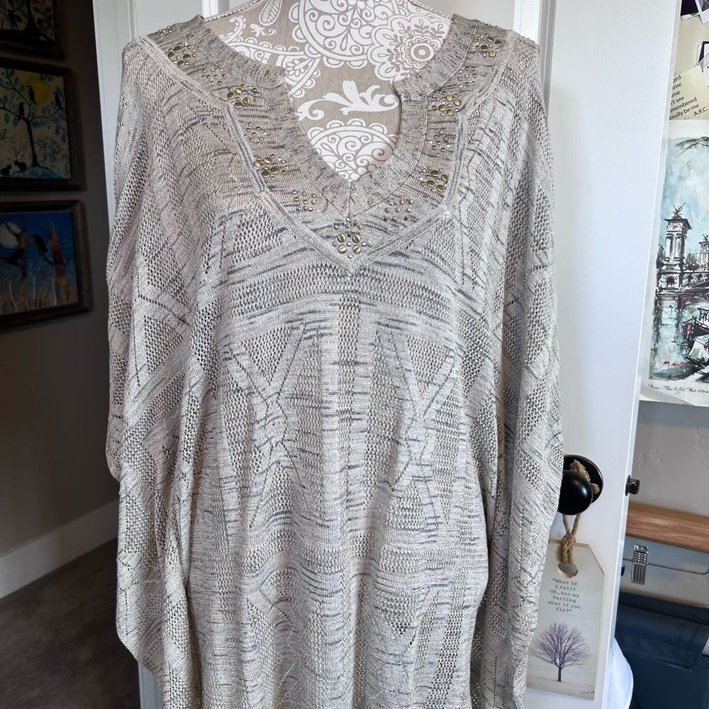WHBM Pewter Sweater Smock (Semi-Formal)